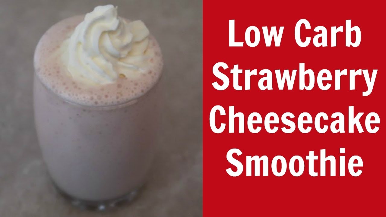 Strawberry Cheesecake Smoothie Recipe | Easy Low Carb Sugar Free Smoothies Recipes