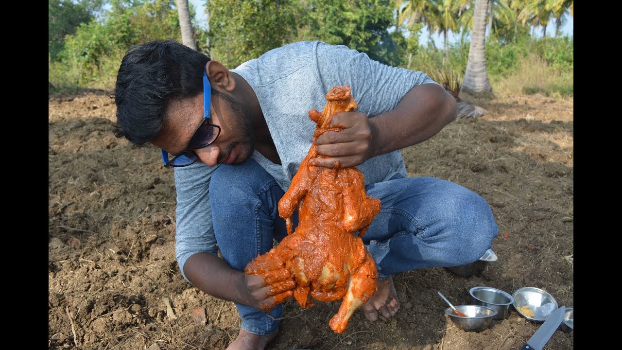 How to make  tandoori chicken in kannada|tandoori chicken village style|Kannada recipes