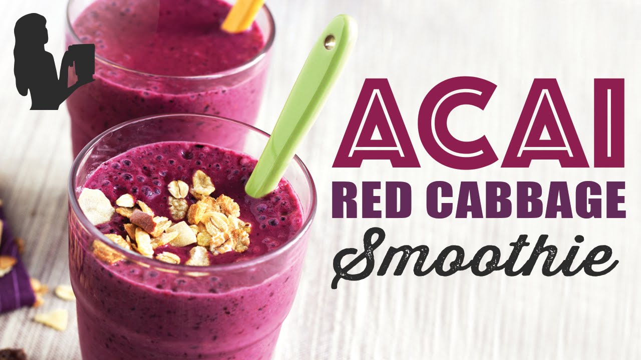 Acai Red Cabbage Smoothie recipe made using a Vitamix or Blendtec