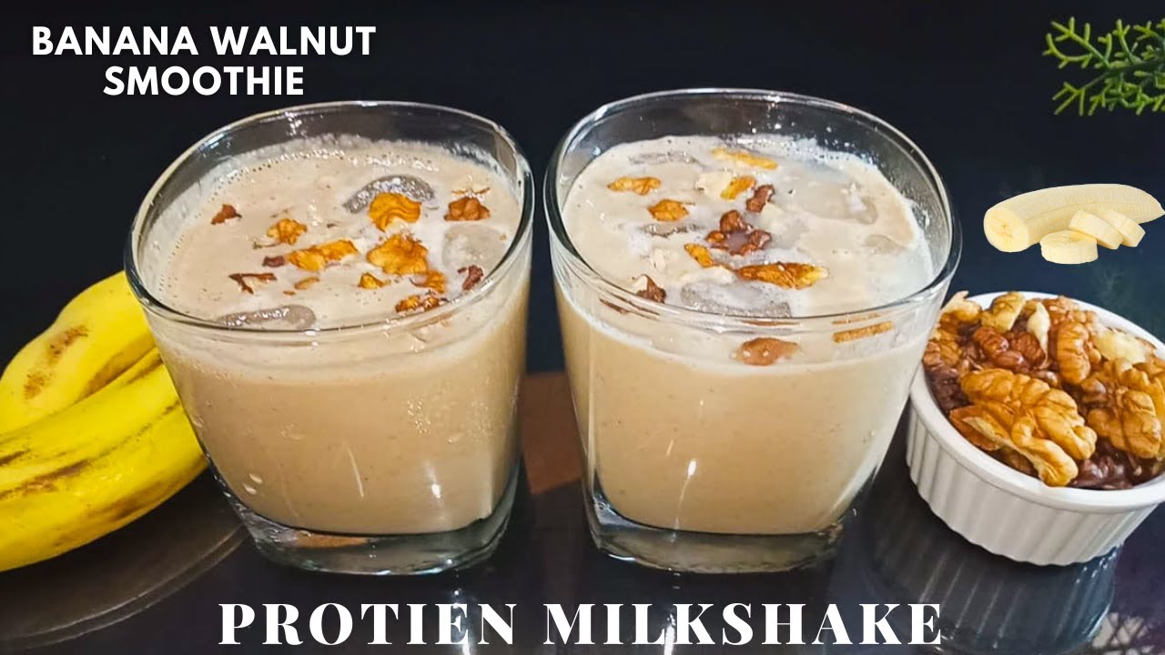 Banana Coffee walnut Smoothie Recipe-Banana Coffee Walnut Milkshake Thick Quick Shake #bananashake
