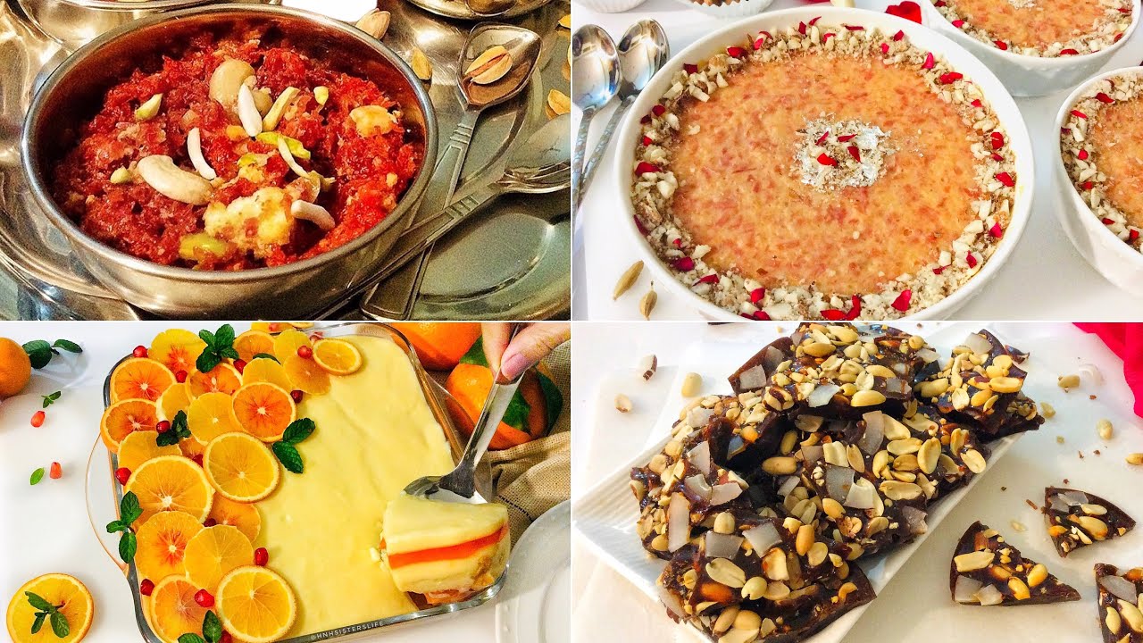 4 Best Winter Special Desserts | Easy and No Bake Delicious Dessert Recipes