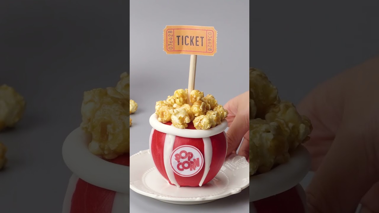 Amazing Apple Popcorn Dessert Recipe #Shorts