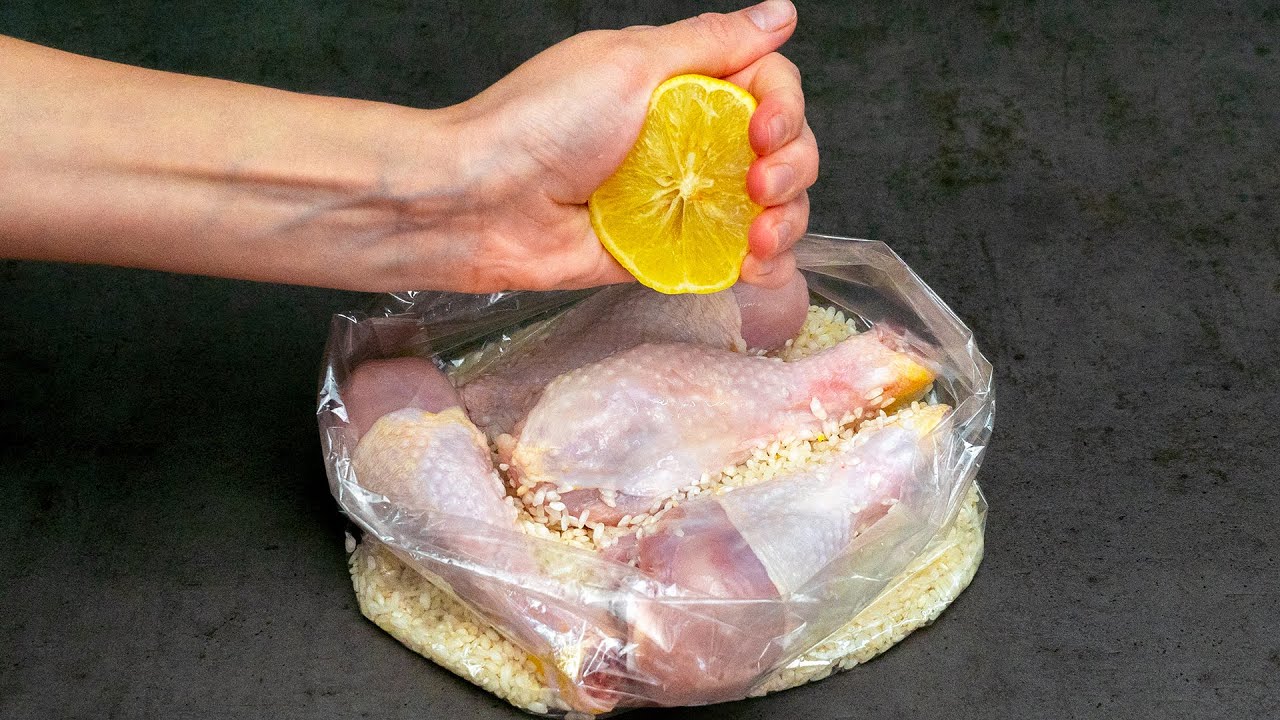Forget about the recipe pilau! Chicken legs with lemon, into a bag! The best!
