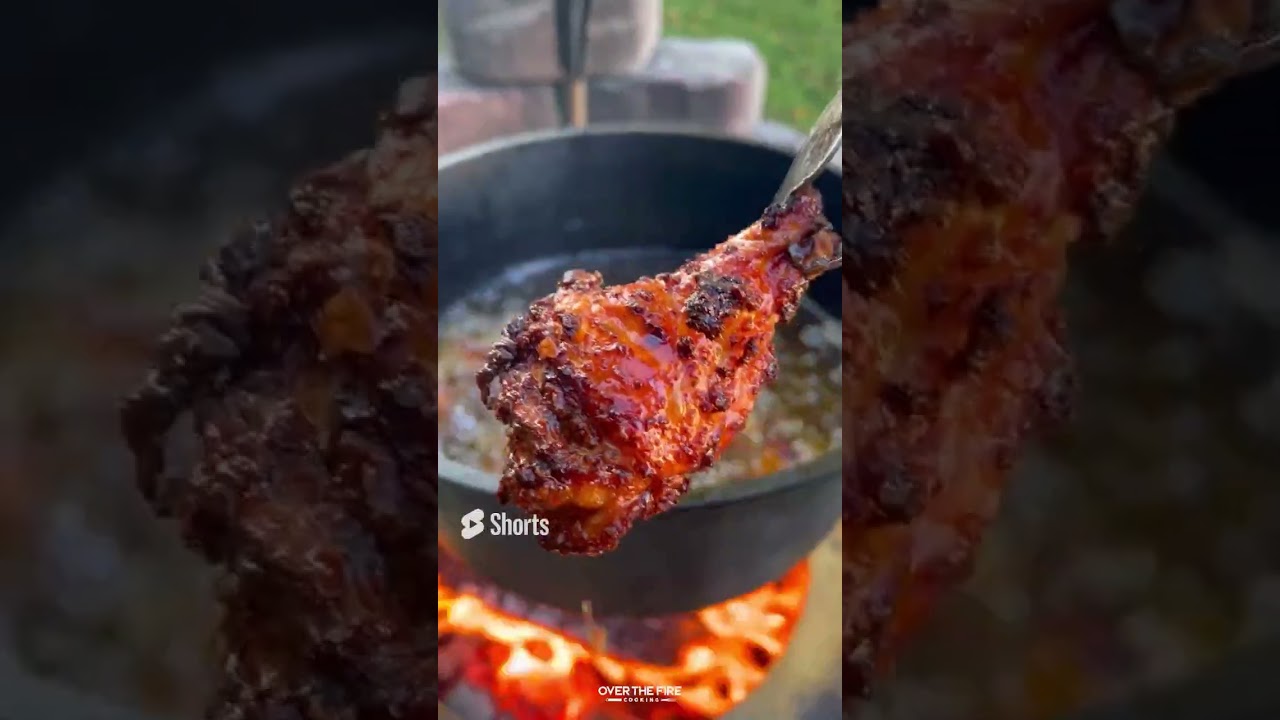 Honey Chili Oil Chicken Wings Recipe | Over The Fire Cooking by Derek Wolf