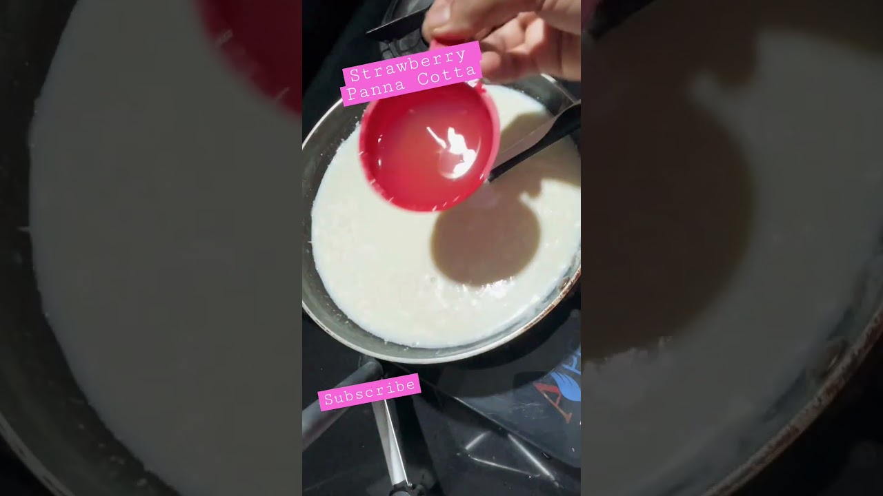 Strawberry Panna Cotta recipe                     ||Easy dessert recipe||#shortsyoutube #shorts