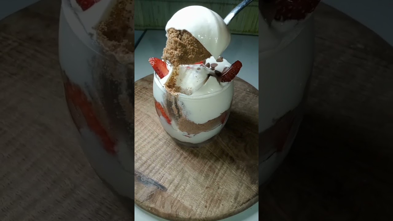 Eggless dessert // #shorts