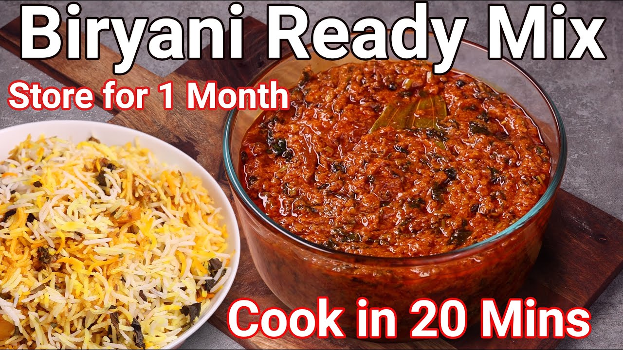 Instant Biriyani Gravy Mix Recipe – Cook Rice Dum Biryani in 20 Mins | Biryani Curry – Store 1 Month