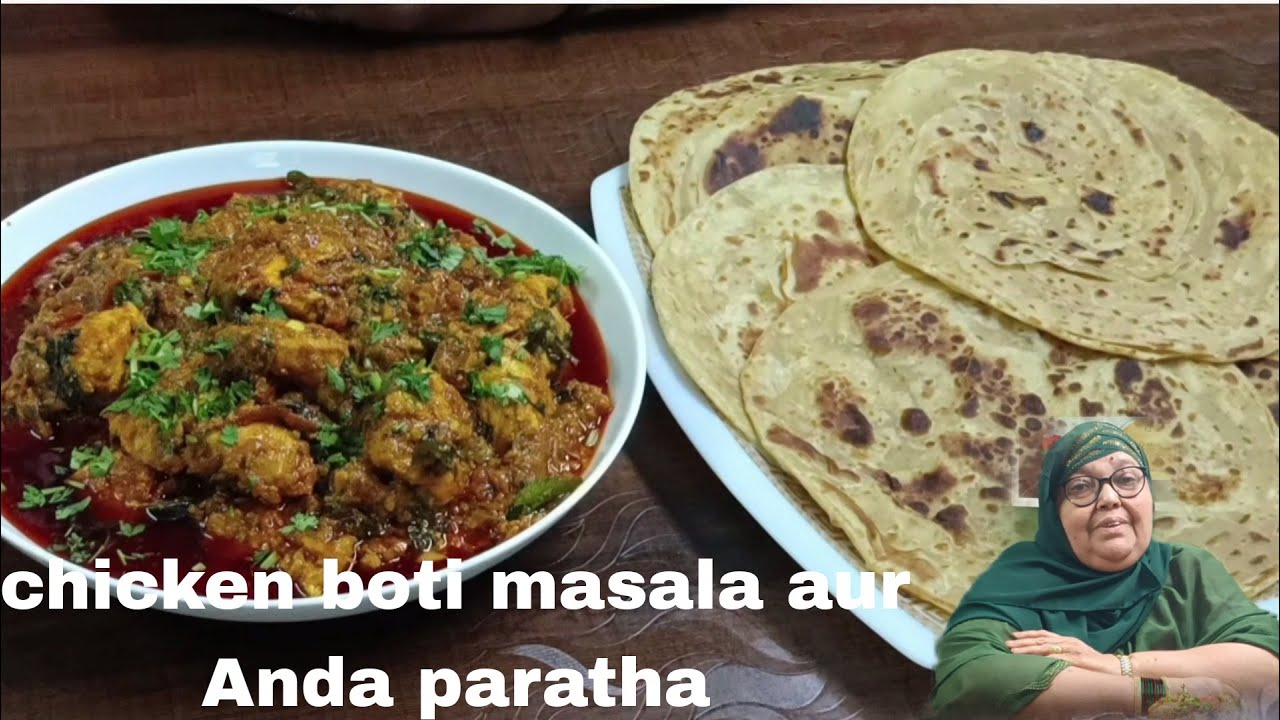 Chicken boti masala aur anda paratha recipe in by mahek kitchen