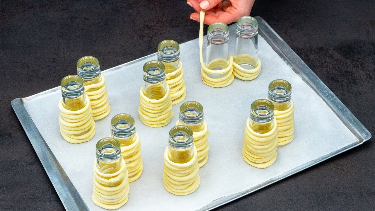 Dessert with shots! You will buy all the puff pastry!