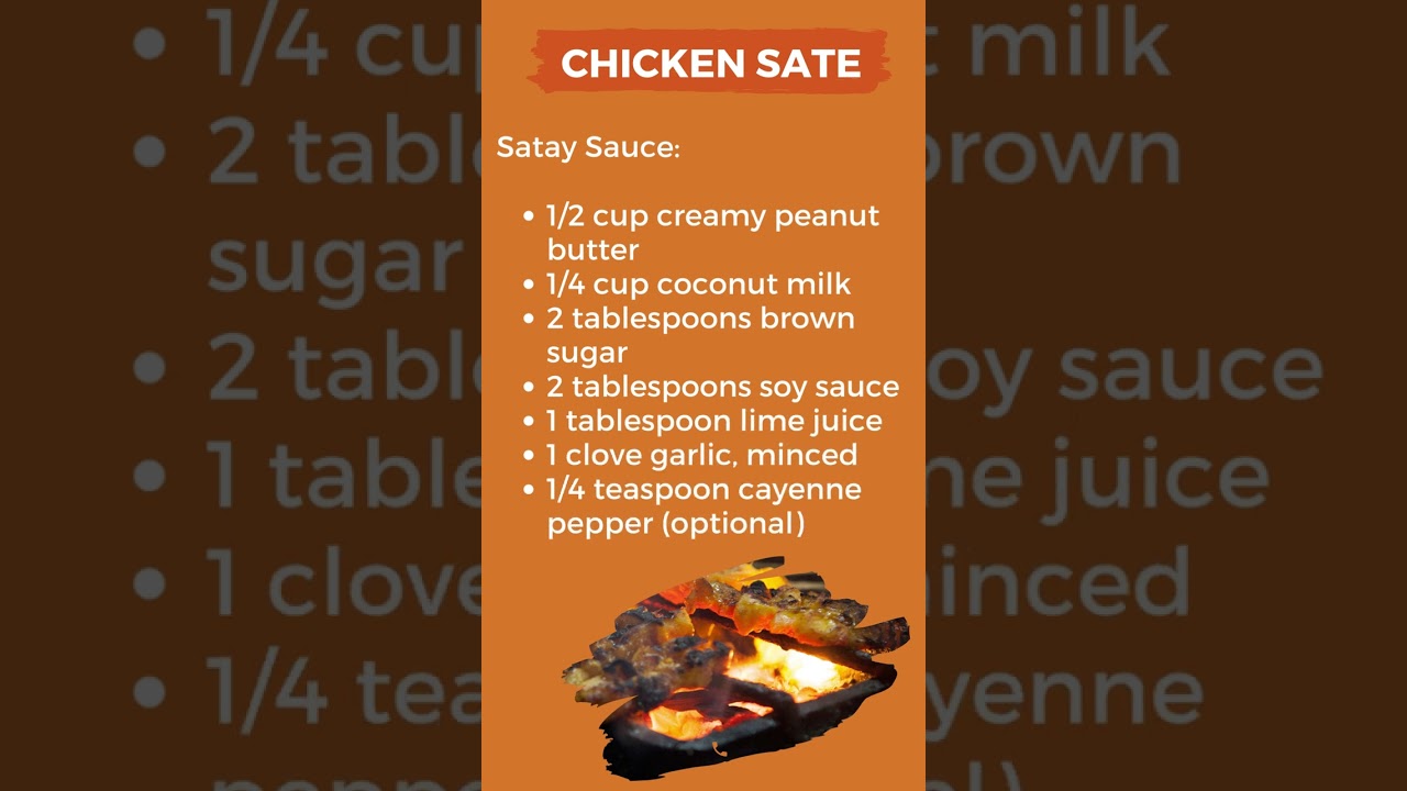 Chicken Sate Recipe  #shorts #youtubeshorts  #recipe