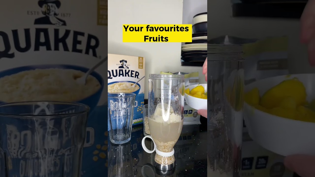 Start your day right with this easy breakfast smoothie recipe! #smothie #breakfast #portableblender