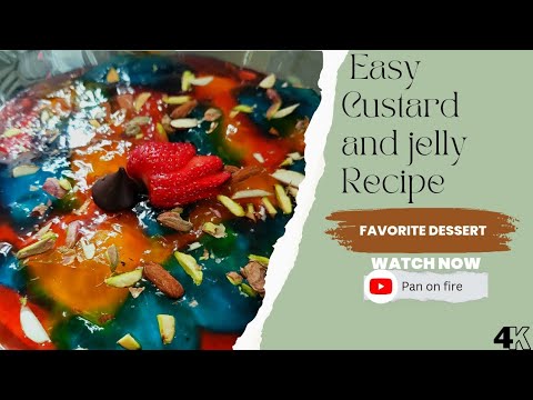 beautiful & easy delight recipe|| 4 ingredients Dessert recipes || easy custard & jelly Recipe
