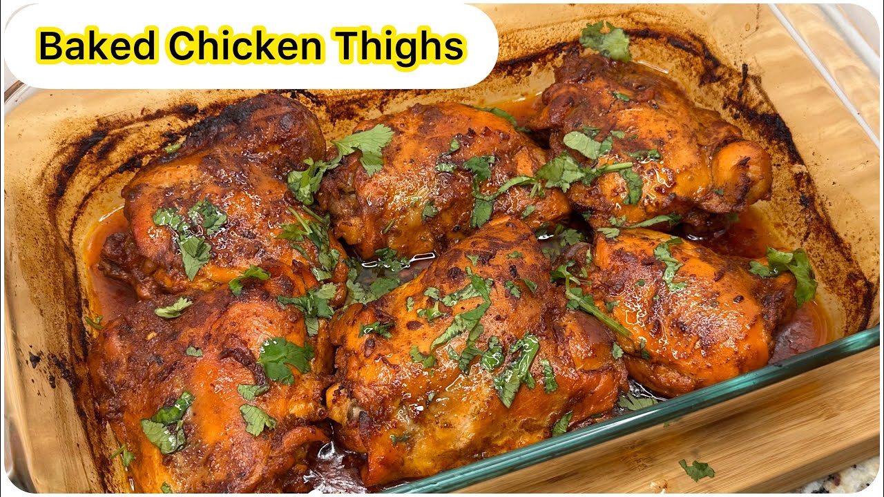 Oven Baked Chicken Thighs Recipe | How To Bake Chicken Thighs | Dinner Recipes | Ramadan Special