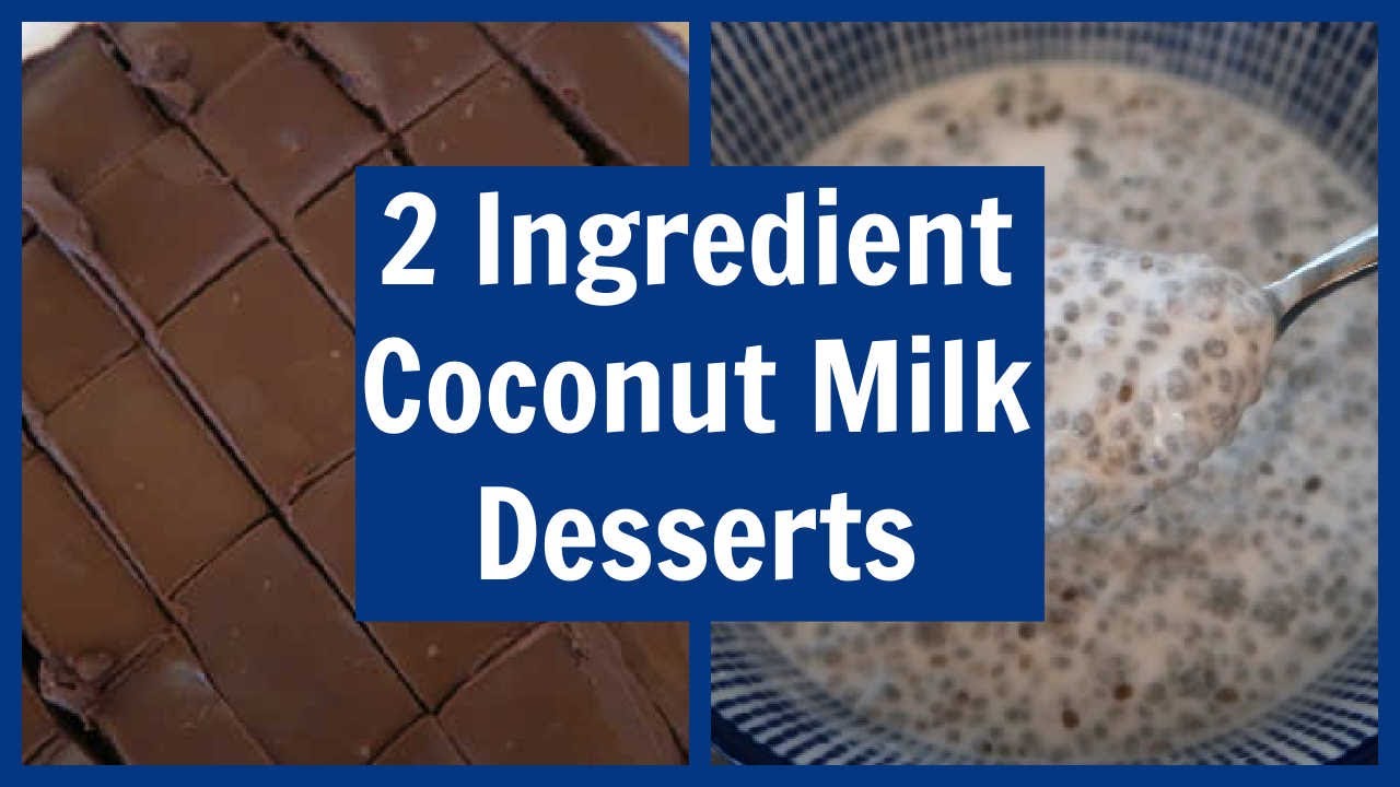 3 Easy 2 Ingredient Coconut Milk Dessert Recipes | Dairy Free Desserts