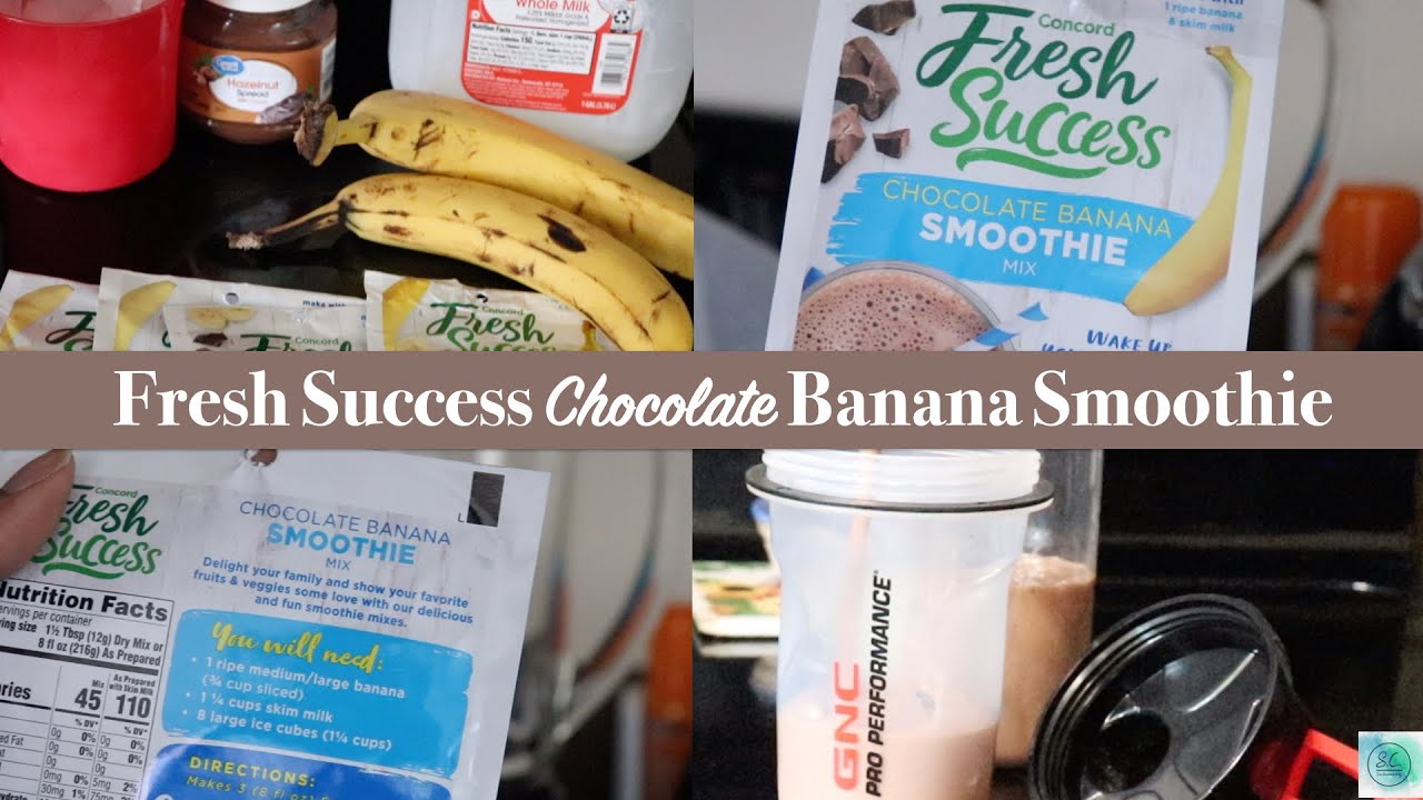 CONCORD'S FRESH SUCCESS CHOCOLATE BANANA SMOOTHIE RECIPE | TwoAwesome Kidz
