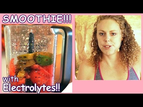 Healthy Smoothie Recipe: Watermelon, Kiwi & Mint! Refreshing Electrolyte Sports Drink!