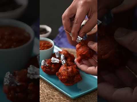 Best Indian Street Food Chicken Lollipop | 1 minute recipe #shorts #indianstreetfood #resturantstyle