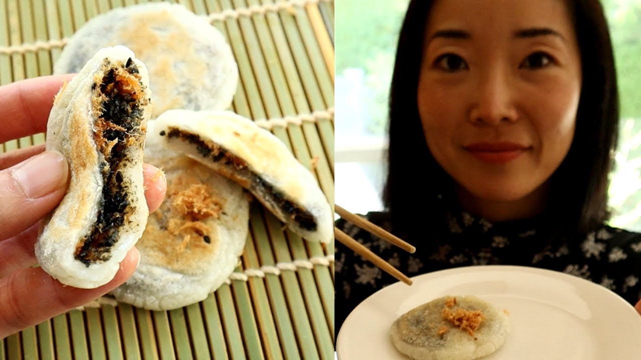 Glutinous Rice Flour Dessert Recipes | Easy Sticky Rice Cakes with Black Sesame & Pork Floss