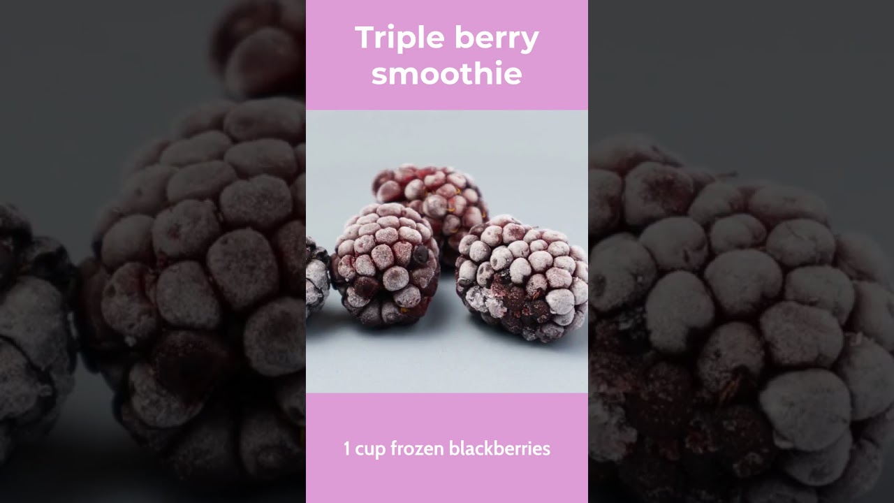 Triple Berry Smoothie Recipe #shorts