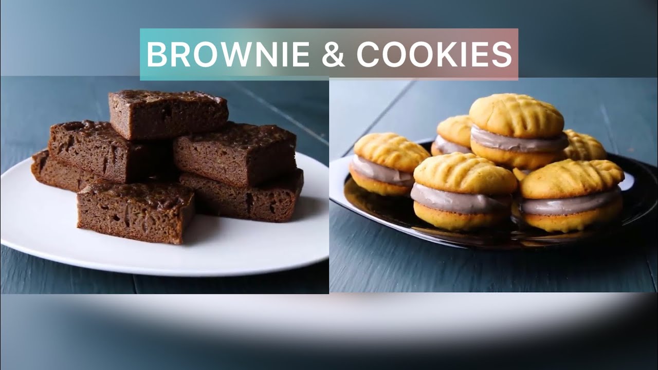 How to make BROWNIE or COOKIES ? 2 easy dessert recipes ideas