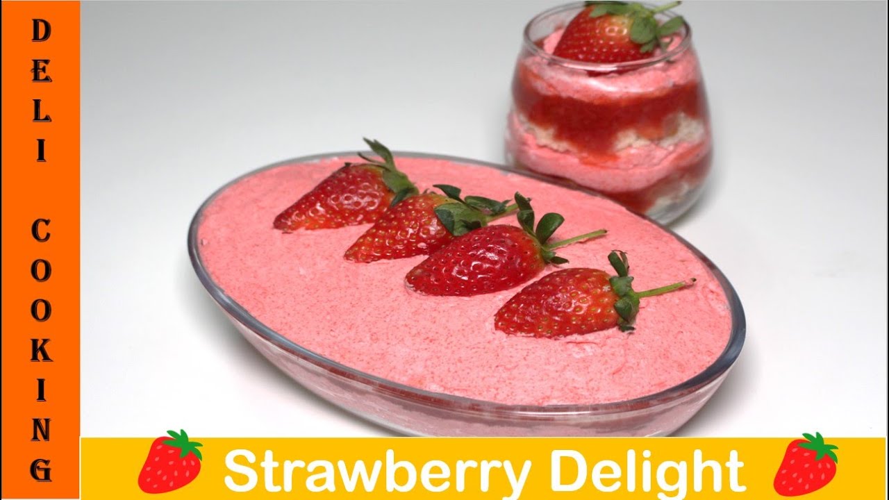 Strawberry Delight |Strawberry Dessert Easy Recipes |Dessert Recipes |How To Make Strawberry Delight