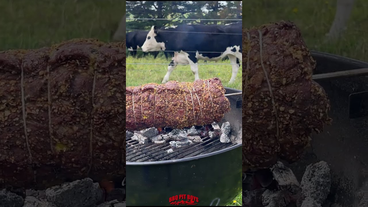 Spit Roasted free range Rib Eye | Rotisserie | #shorts