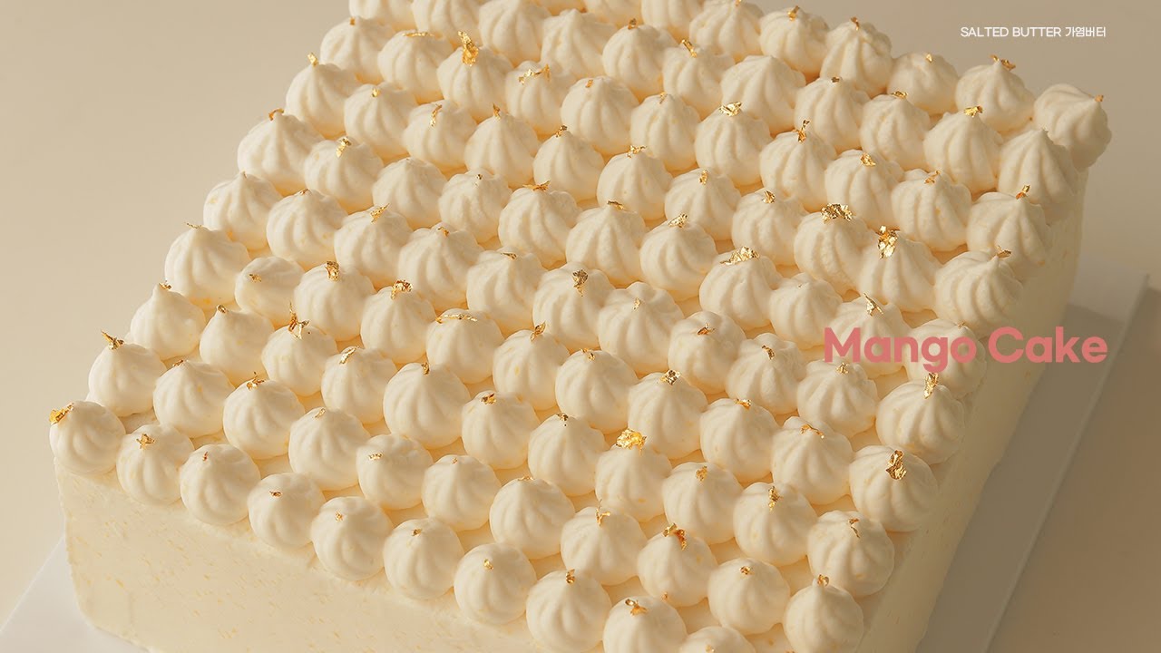 Mango Cake Design Decoration Recipes Korean Video | Dessert Making ASMR : #saltedbutter_recipe