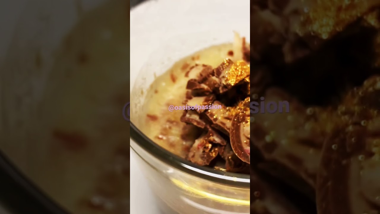 Testing my own new recipe for dessert .