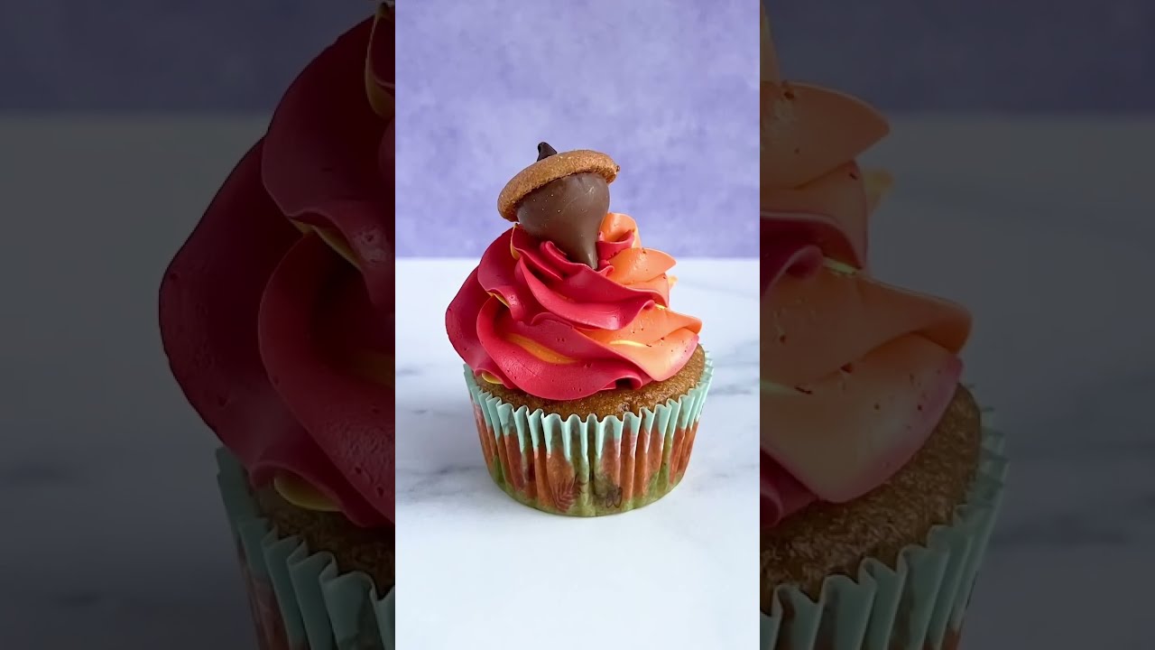 Easy Fall Cupcake! #shorts #cupcake #dessert