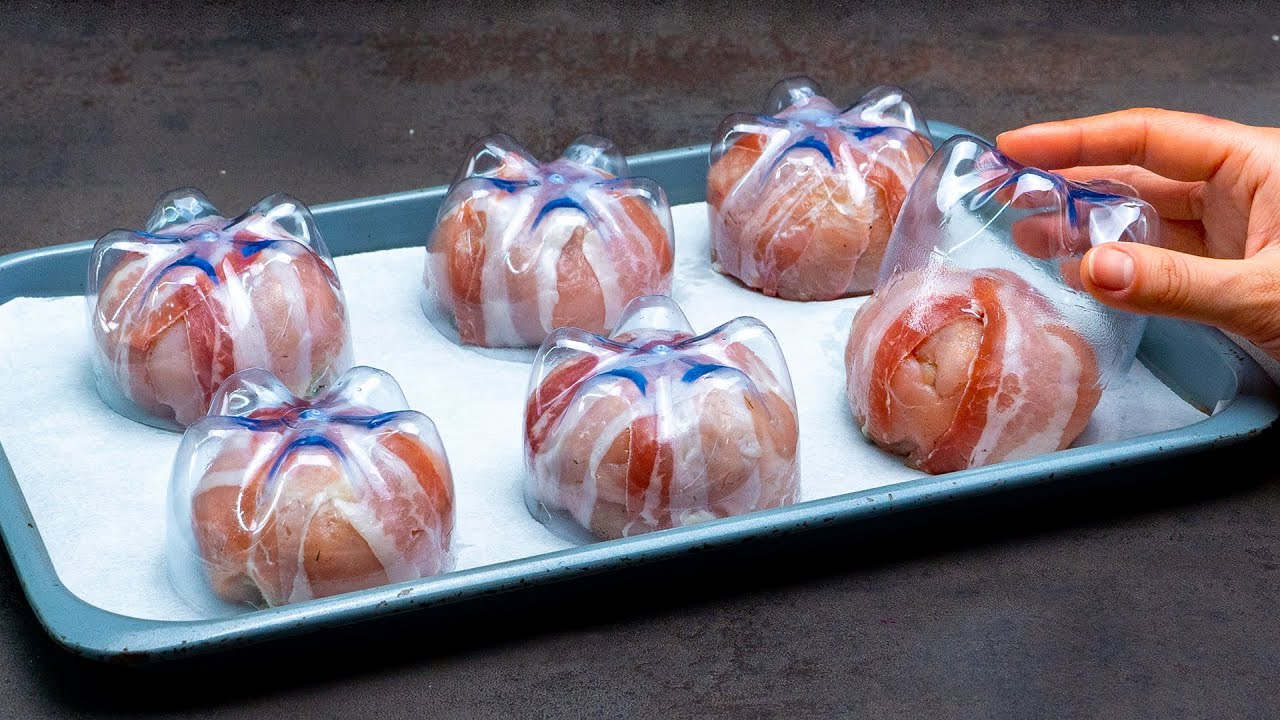 Cook the chicken breast in the plastic bottle and your guests will ask for the recipe!