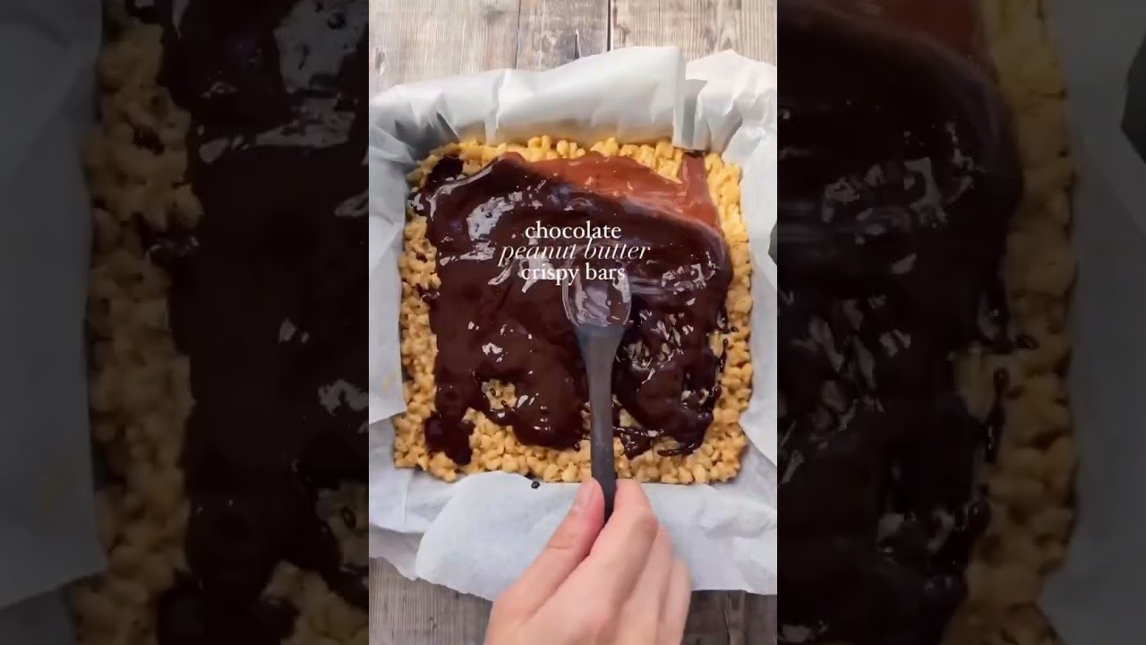 Vegan Chocolate & Peanut Butter Crispy Bars | Vegan Dessert Recipes