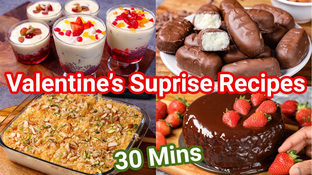Valentine Special Dessert Recipes in 30 Mins | Surprise Your Loved One with Special Creamy Desserts