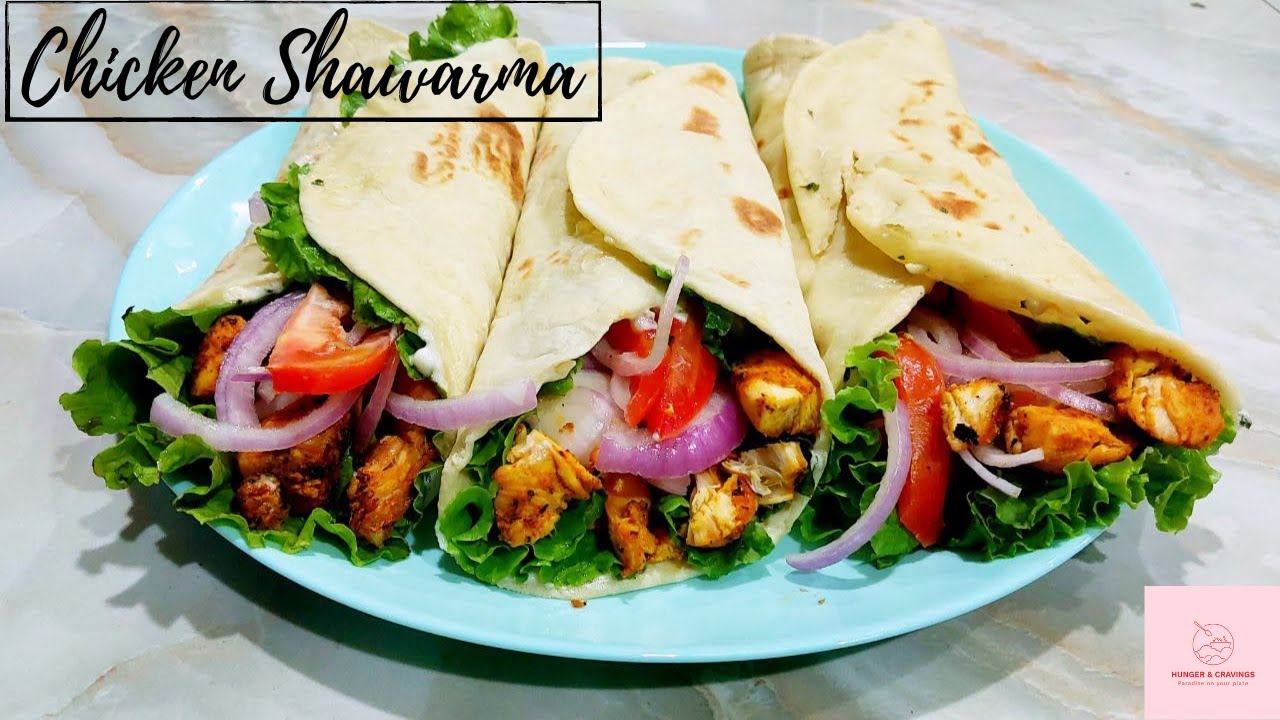 Chicken Shawarma | Homemade Chicken Shawarma with Garlic Sauce | Shawarma Recipe