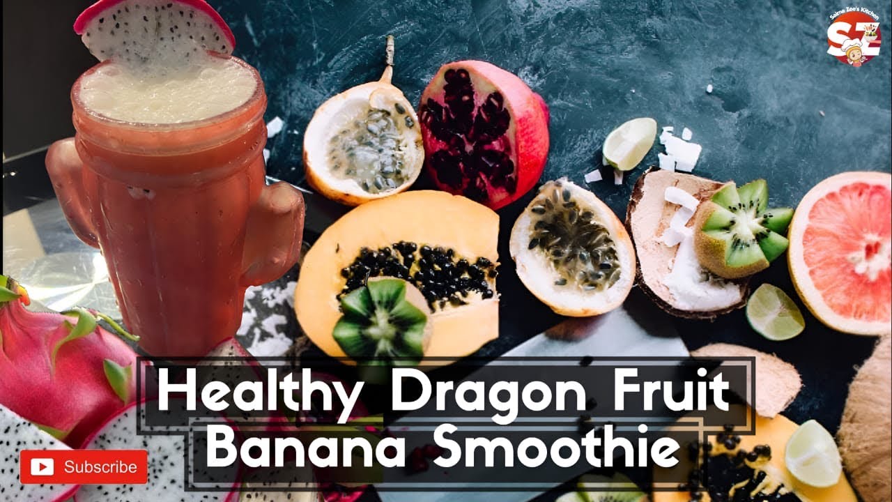 Special Healthy ??Dragon Fruit?? Banana Smoothie Recipe By Saima Zee’s Kitchen