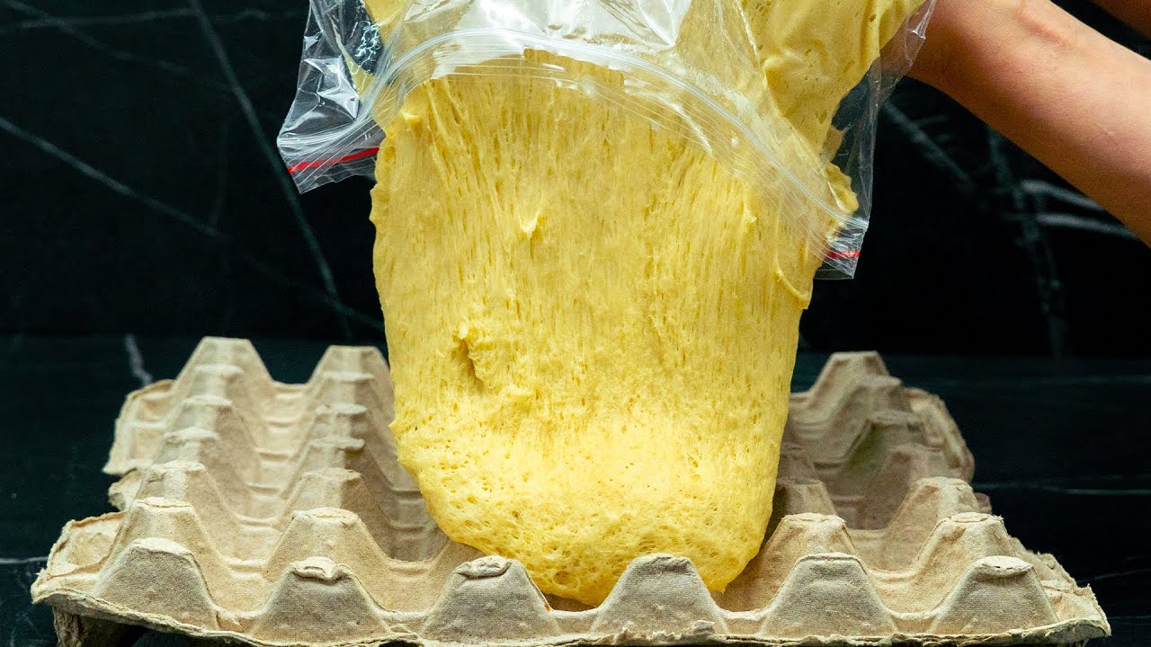 Without dirty vessels! I make my favorite dessert in the eggs box