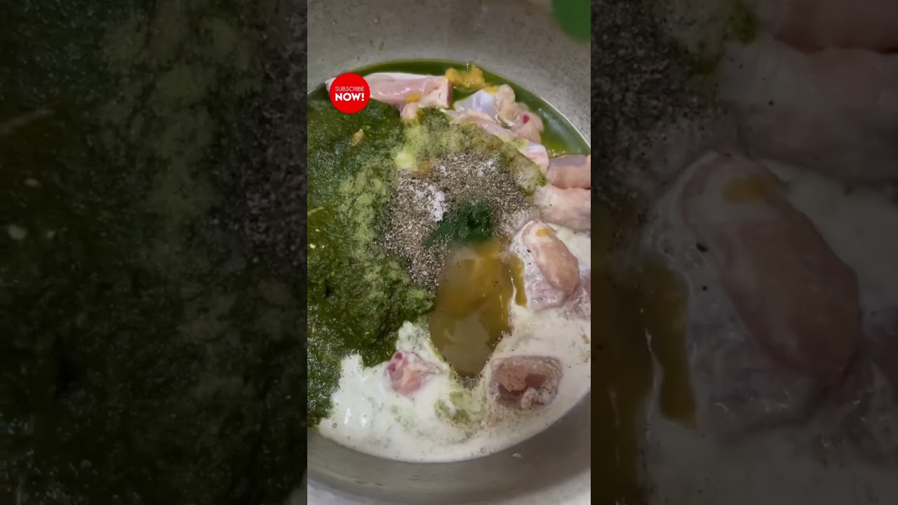 Try this chicken for party and enjoy the party | green chicken recipe #shorts