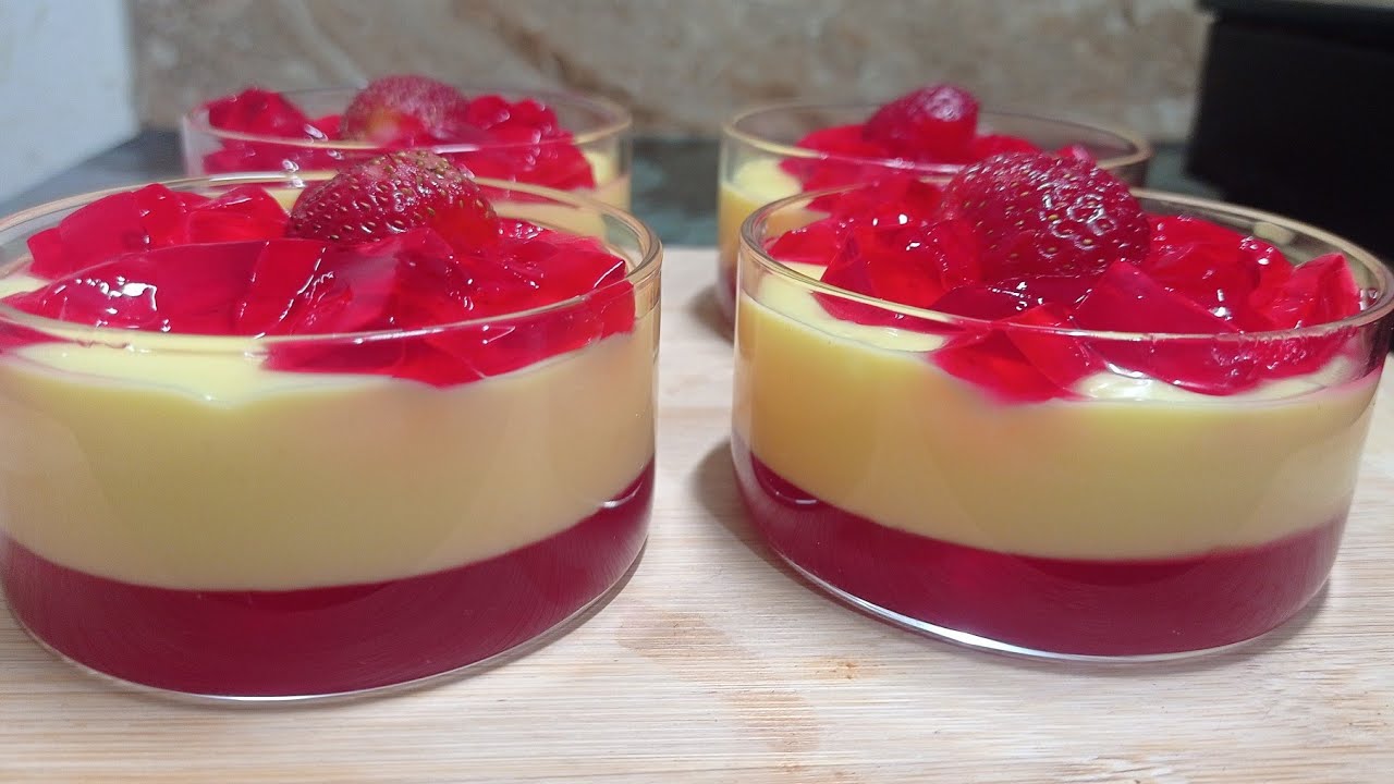 Custard Jelly Pudding | easy and quick pudding recipe | dessert recipe |