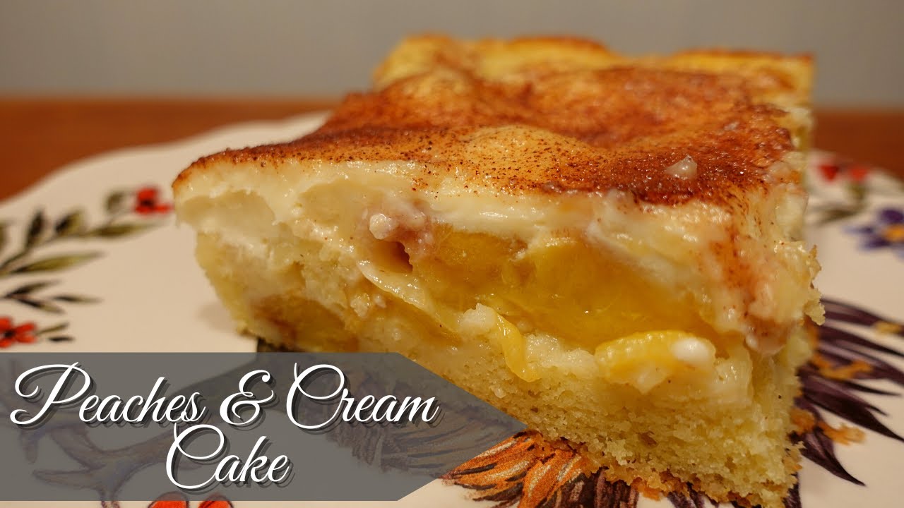 Peaches And Cream Cake Recipe | Peach Dessert Recipes | Peach Desserts | Peach Recipes