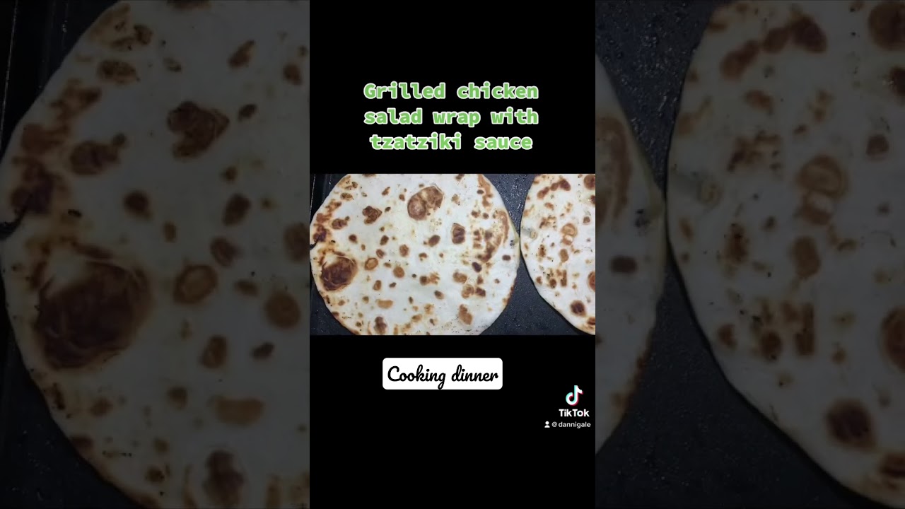 Grilled chicken wrap with salad and tzatziki sauce recipe #shorts #chicken #recipes #cooking #meal