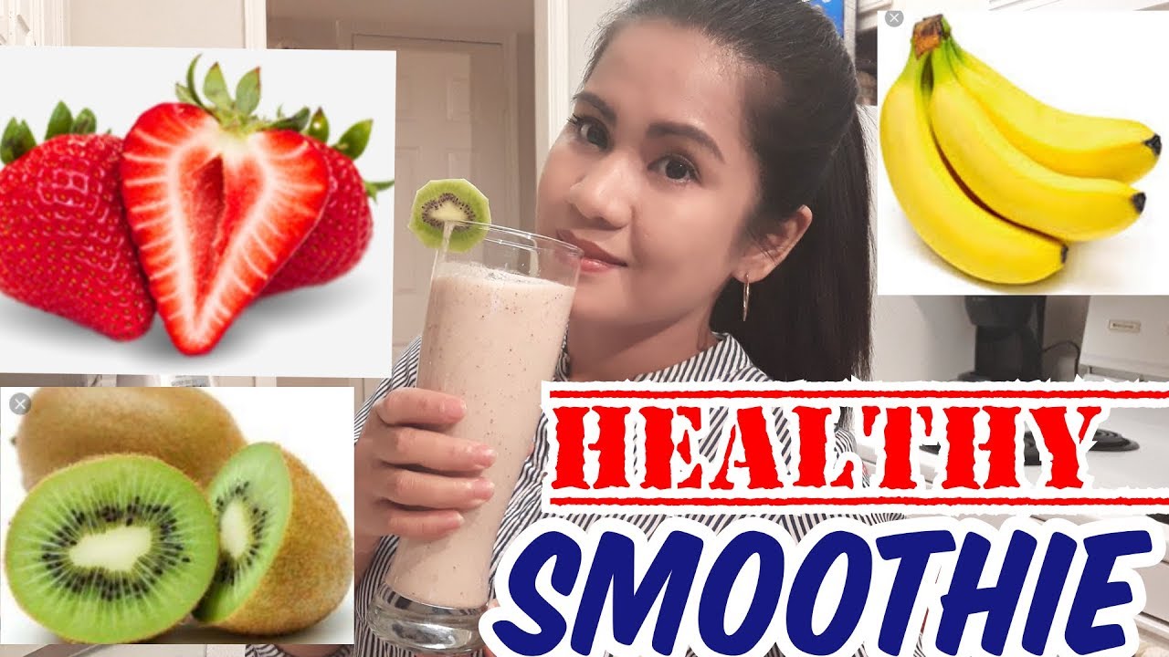 KIWI & STRAWBERRY BANANA  SMOOTHIE RECIPE | BY ANCHARAP CHARAP