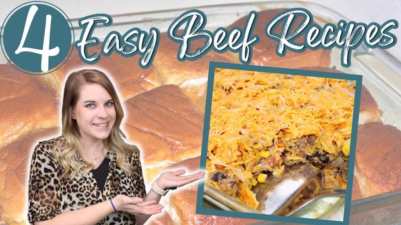 4 AMAZING Ground Beef Recipes | Quick & Cheap Dinners ANYONE can make!! | Frugal Dinner Recipes|