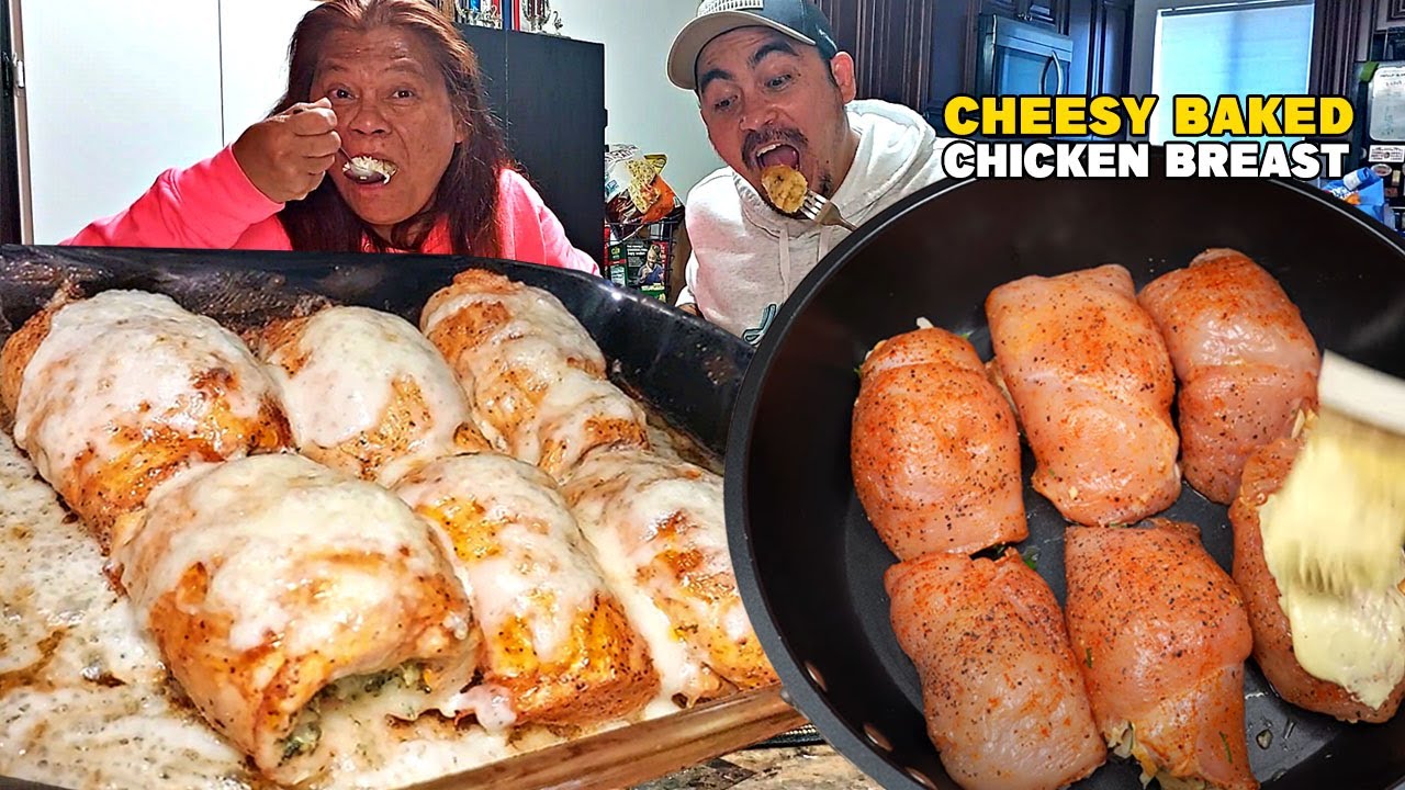 Cheesy Chicken Breast Recipe!! Baked Chicken Breast! Easy, Tender, and Very Juicy!