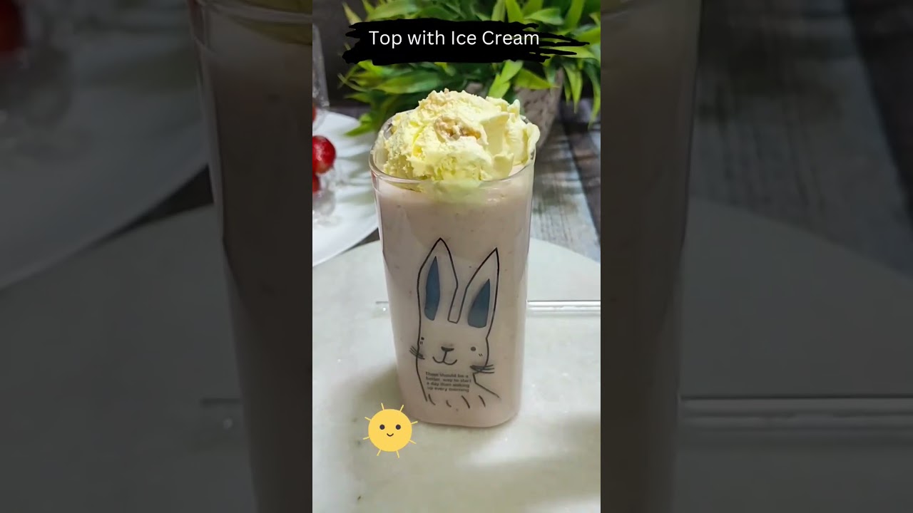 Smoothie that can be serve in the breakfast or as a dessert. A perfect drink for kids. #shorts