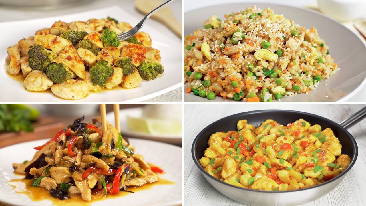 4 ASIAN CHICKEN RECIPES || Quick & Easy DINNERS in 30 MINUTES! Recipes Always Yummy!