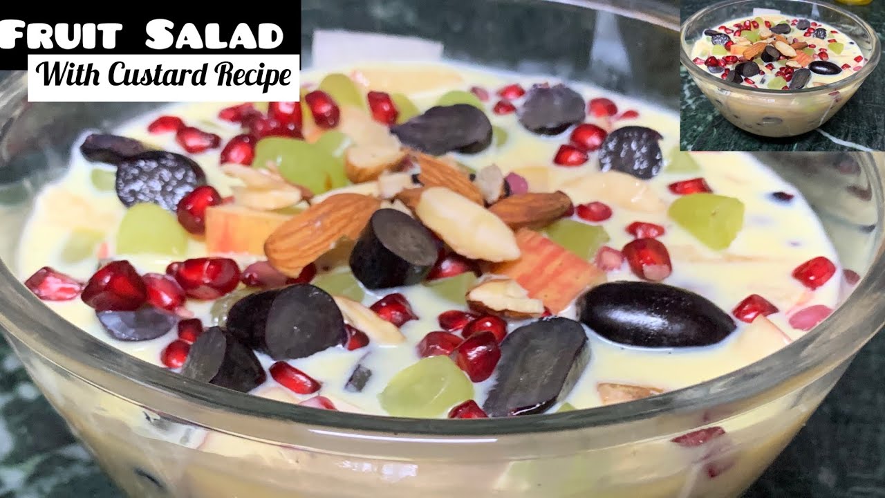 Fruit Salad with Custard Recipe | Fruit Salad | Custard Recipe | Easy Dessert Recipes Iftar Special