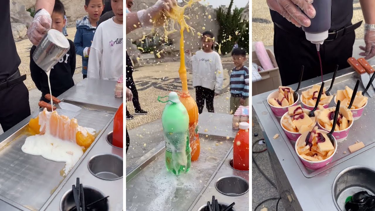 Soda Water Ice Cream Rolls | Homemade Ice Cream | Street Food | Yummy Desserts