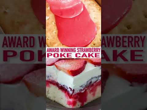 Dessert Recipe | Best Strawberry Poke Cake [VIDEO] dessert recipes easy