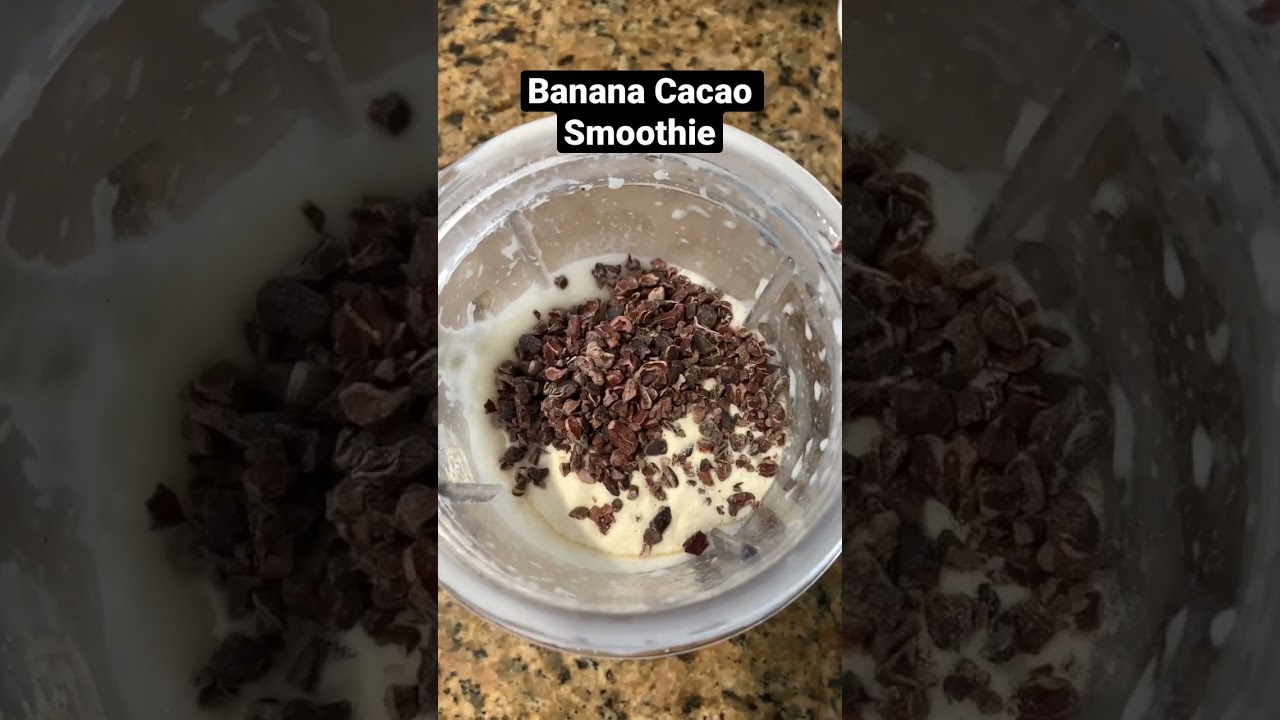 Banana Cacao Smoothie Recipe#smoothies #smoothierecipes #vitalproteins #collagenpeptides #cacao