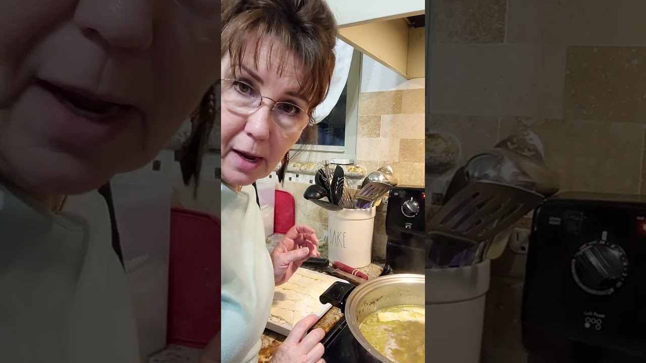 Homemade Chicken & Dumplings the easy way.  #chickenanddumplings #chickenrecipes #biscuitdumplings