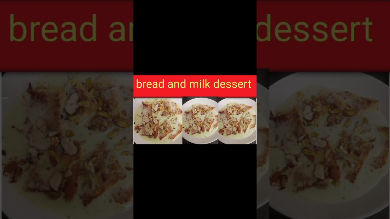 bread and milk dessert recipes  || #youtube #youtubeshorts # ytshorts
